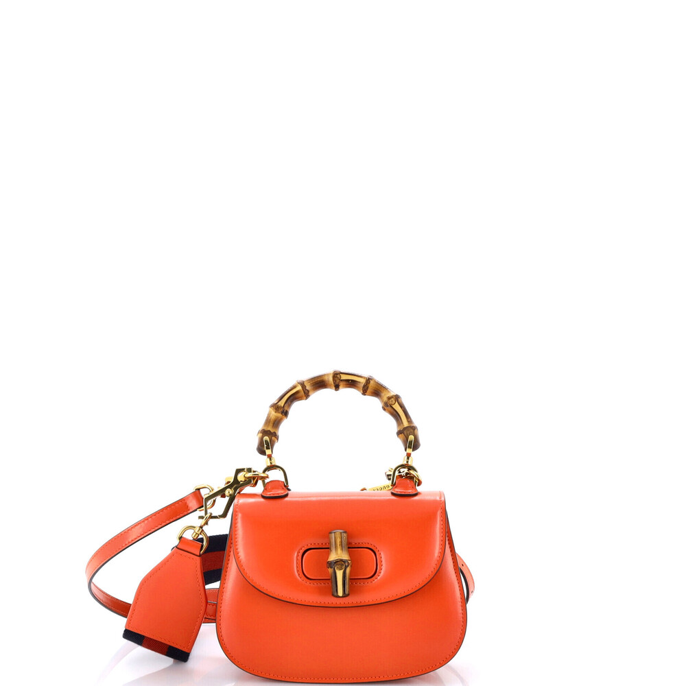 Gucci Mini Bamboo 1947 Top Handle Bag Leather